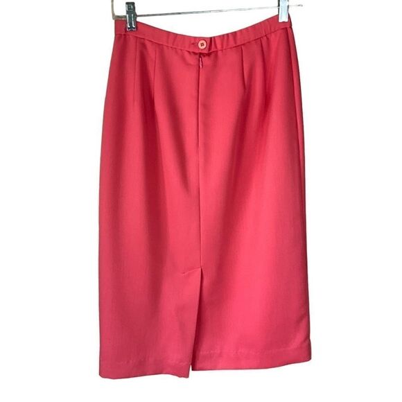 PENDLETON Pencil Skirt Size 6 Kick Pleat Invisible Zipper Salmon Color - Picture 5 of 13